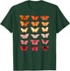 Lesbian Flag Colour Butterfly Subtle Sapphic Pride Aesthetic T-Shirt - T-Shirt | Forest