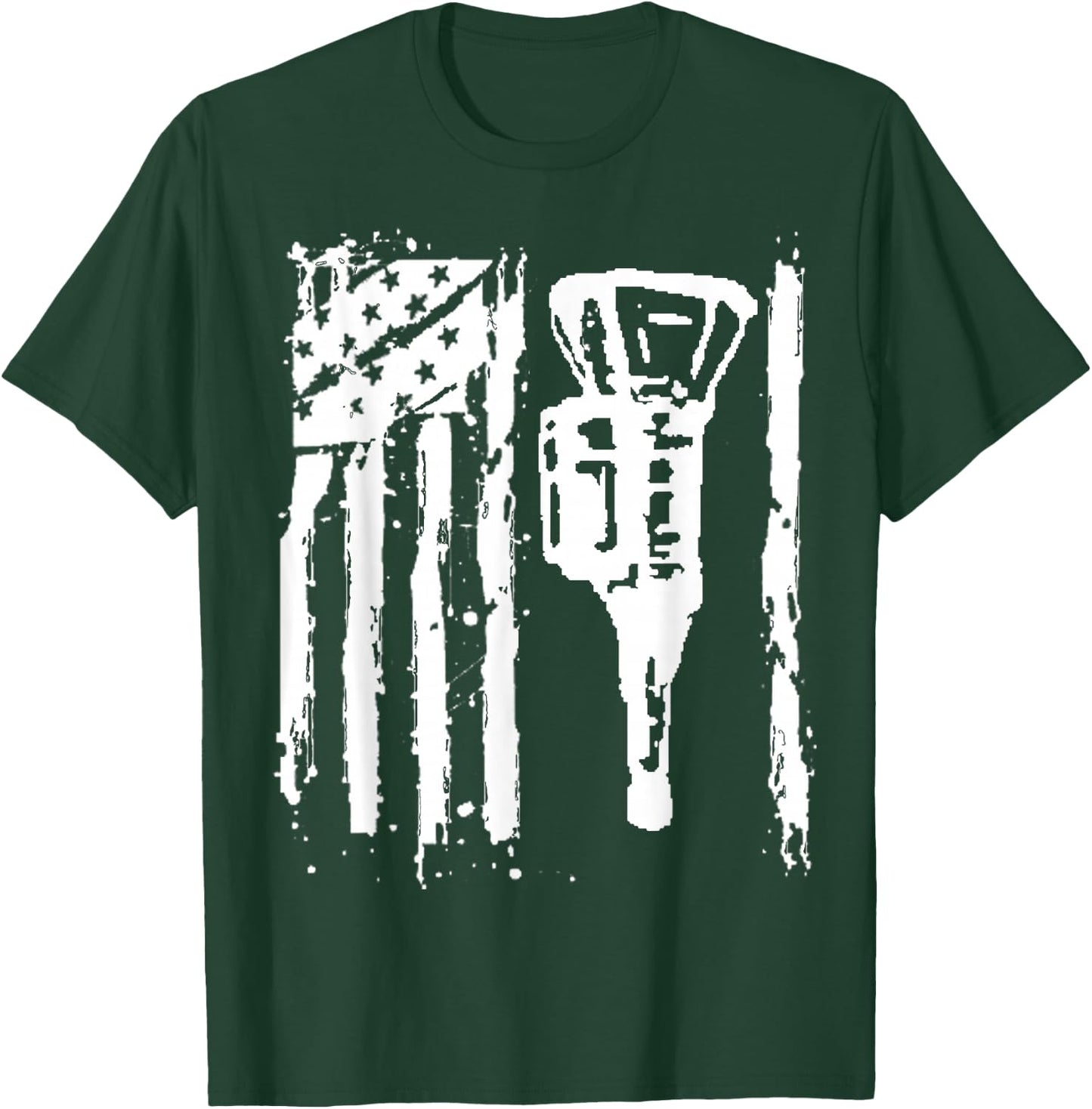 Transmission Mechanic Flag T Shirt Gift Transmission Repair T-Shirt - T-Shirt | Forest