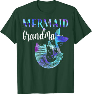 Girl Birthday Party Outfit Grandma Mermaid Grandma Shirt T-Shirt - T-Shirt | Forest