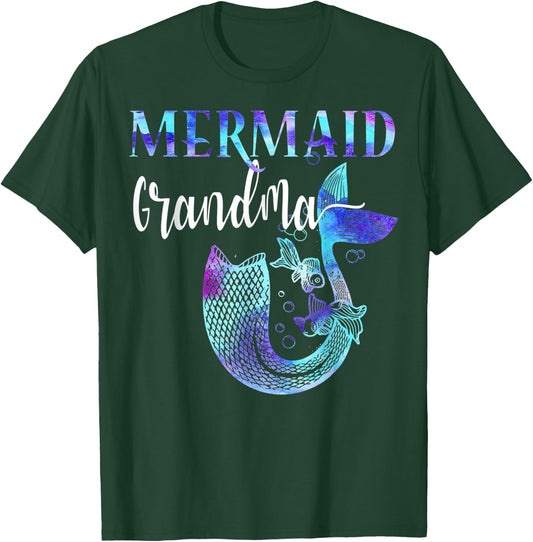 Girl Birthday Party Outfit Grandma Mermaid Grandma Shirt T-Shirt - T-Shirt | Forest