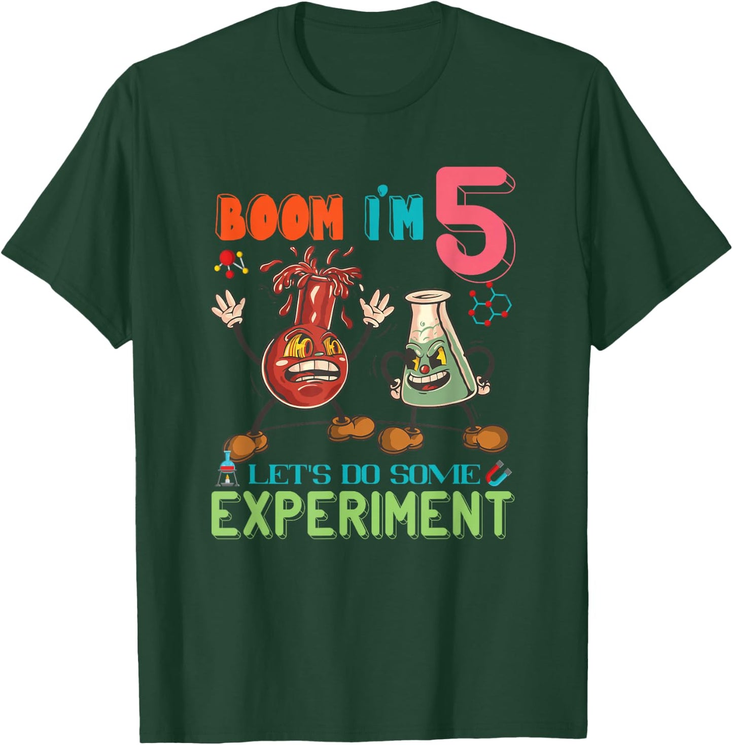 Science Birthday Party 5th Birthday Science Theme Party T-Shirt - T-Shirt | Forest