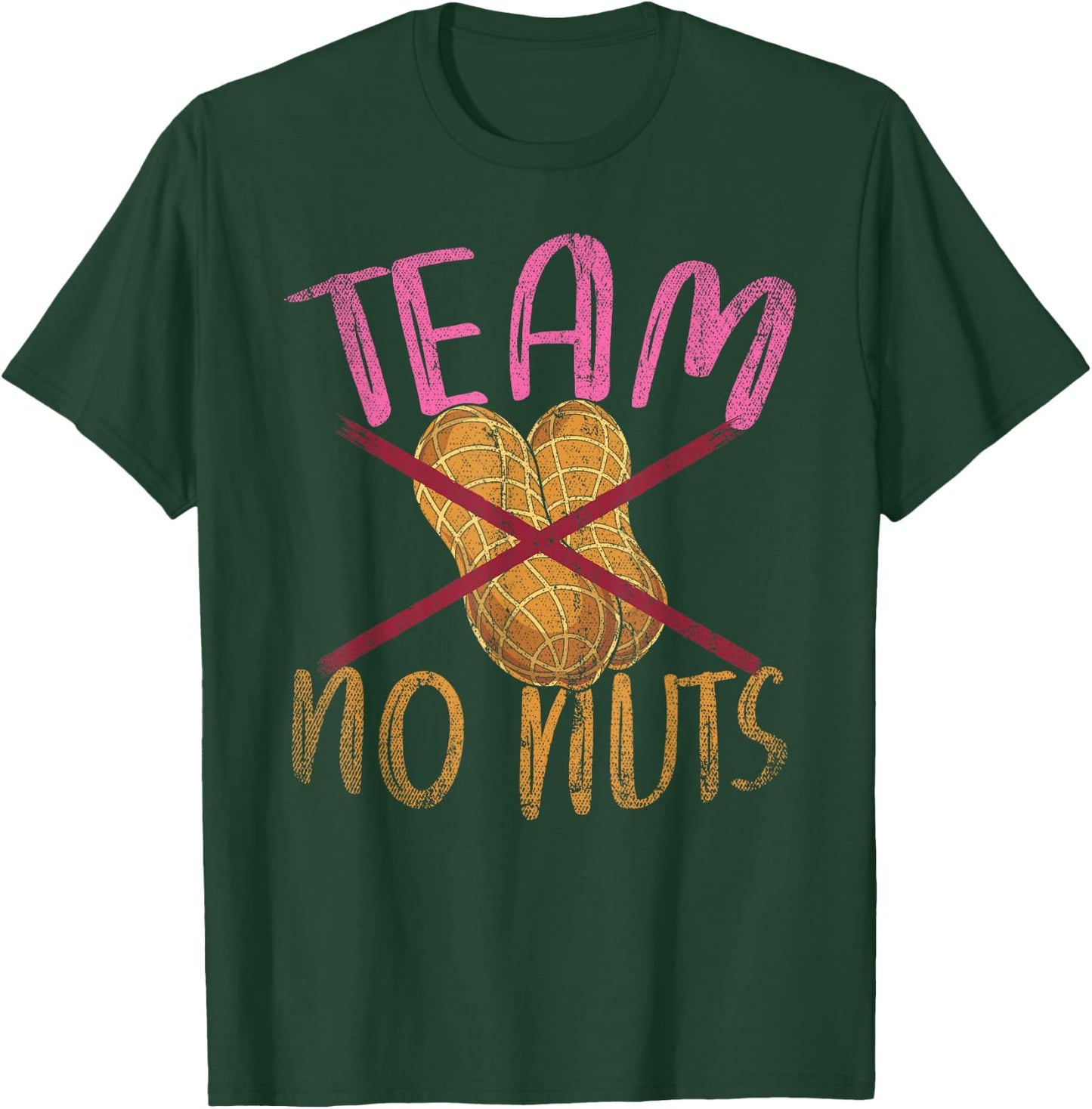 Baby Gender Reveal Party Team No Nuts Funny Gender Reveal T-Shirt - T-Shirt | Forest