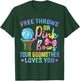 Free Throws or Pink Bows Godmother Loves You Gender Tie Dye T-Shirt - T-Shirt | Forest