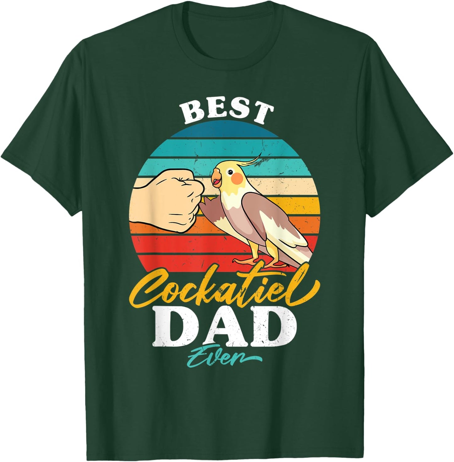 Best Cockatiel Dad Ever Bird Cockatiel Parrot T-Shirt - T-Shirt | Forest