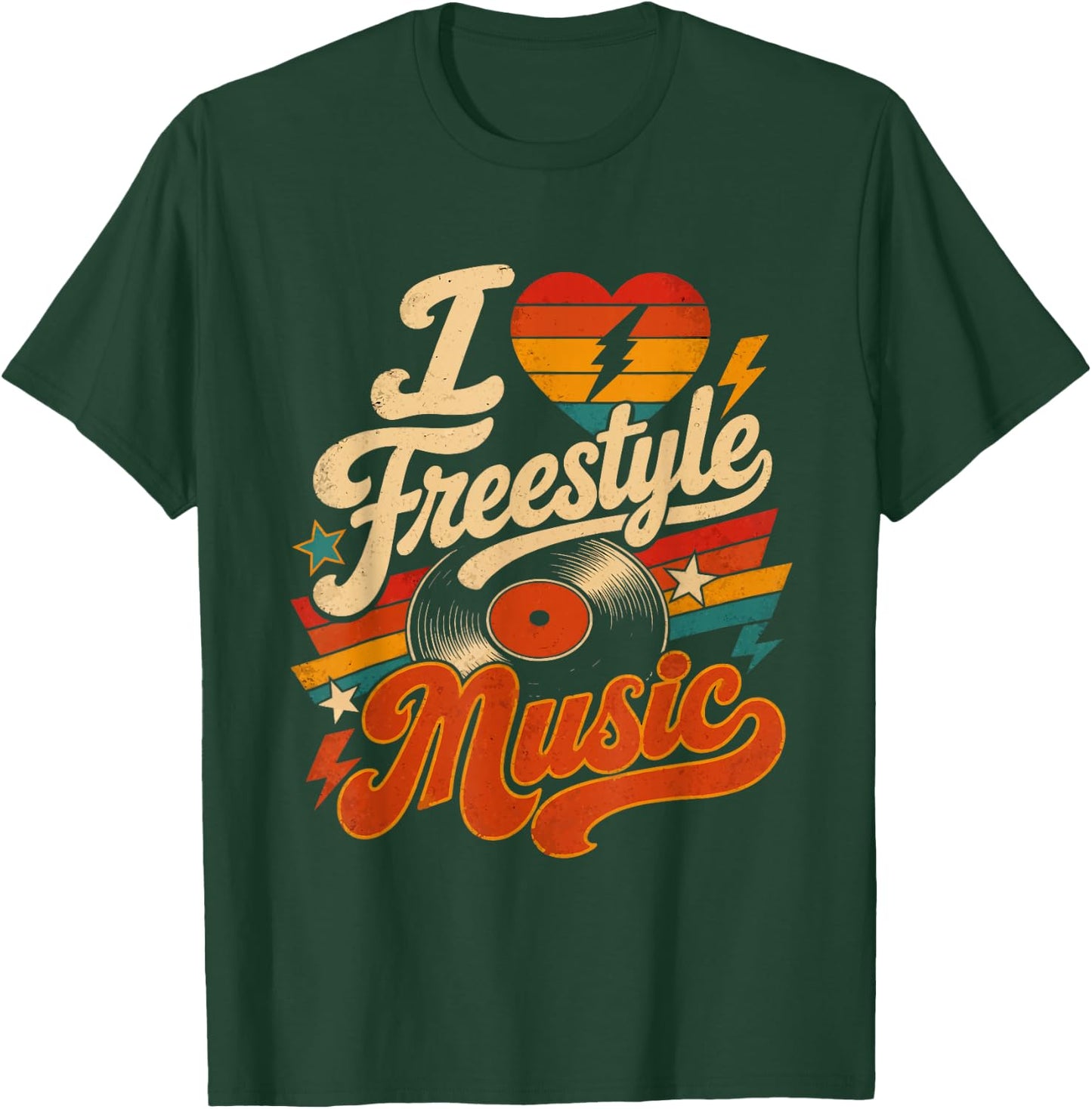 I Love Freestyle Music T-Shirt - T-Shirt | Forest