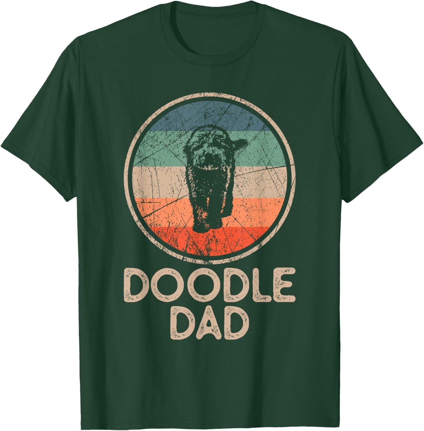Doodle Dog - Vintage Doodle Dad Small T-Shirt - T-Shirt | Forest