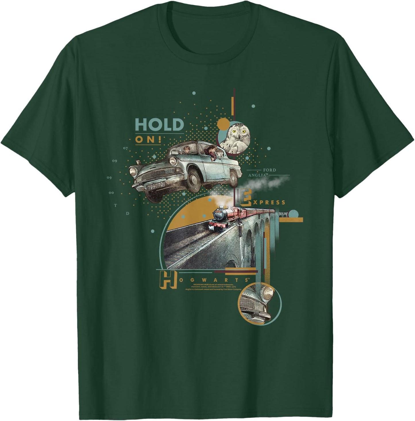 Harry Potter Weasley's Flying Ford Anglia T-Shirt - T-Shirt | Forest