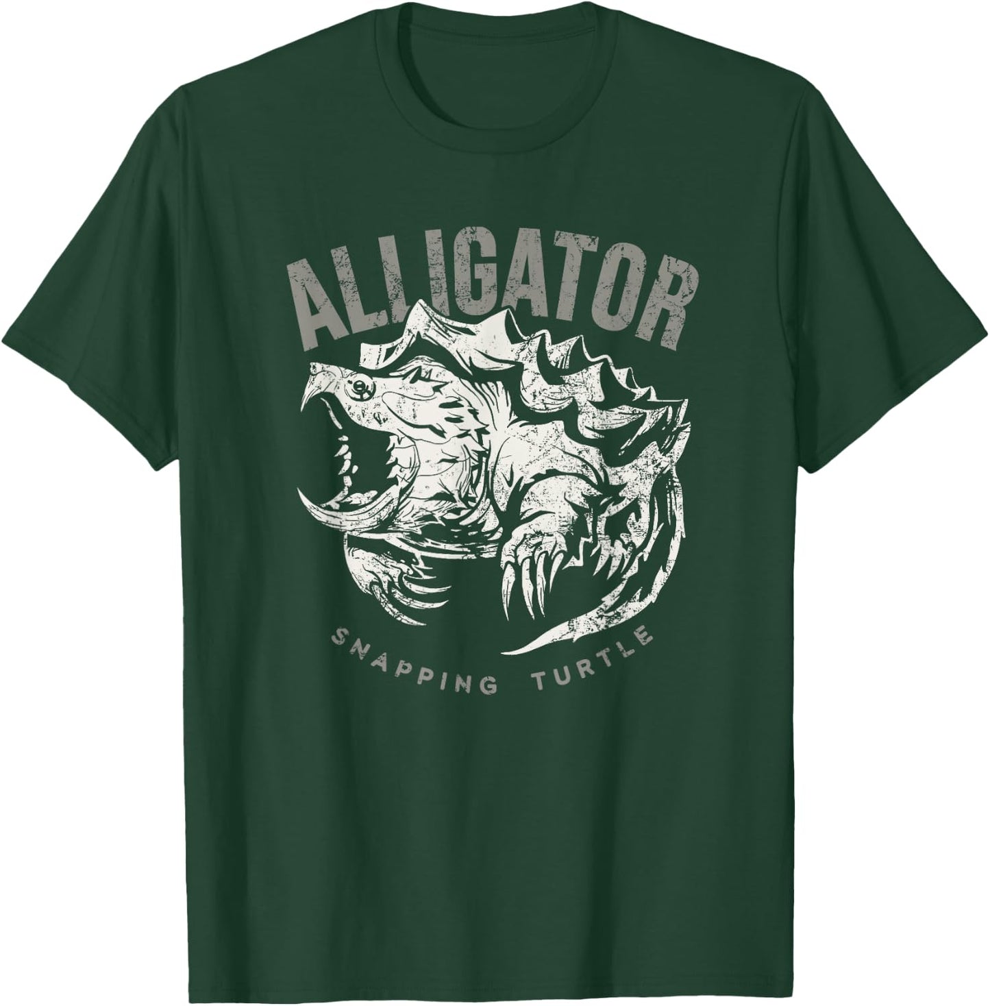 Alligator snapping turtle, vintage design for reptile lovers T-Shirt - T-Shirt | Forest