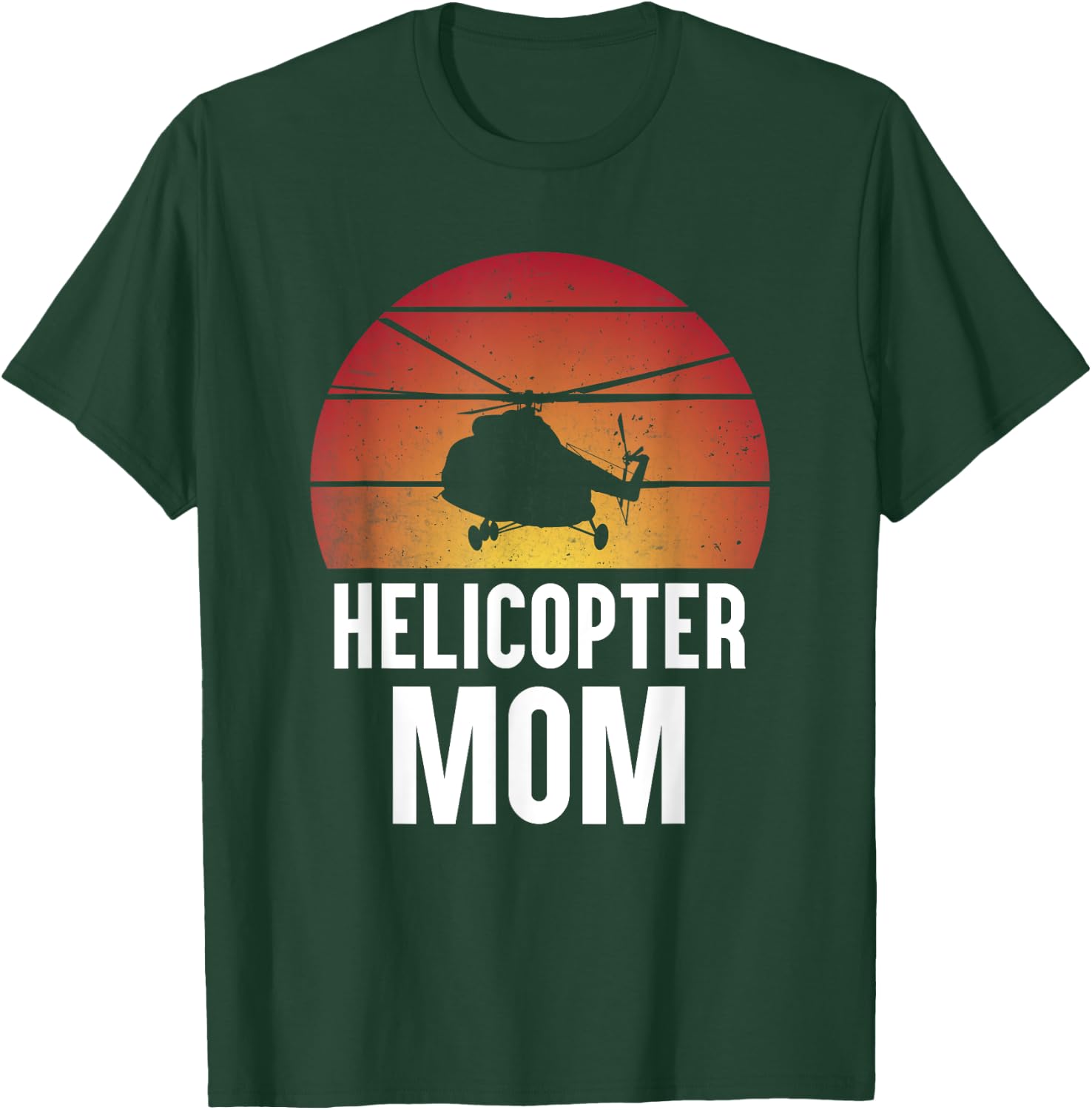 Helicopter Mom Women Girls Aircraft Helicopter Pilot T-Shirt - T-Shirt | Forest