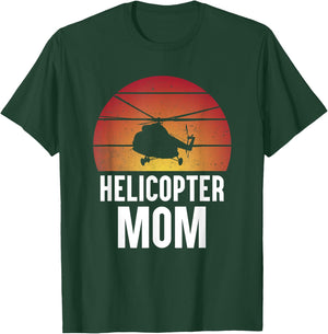 Helicopter Mom Women Girls Aircraft Helicopter Pilot T-Shirt - T-Shirt | Forest