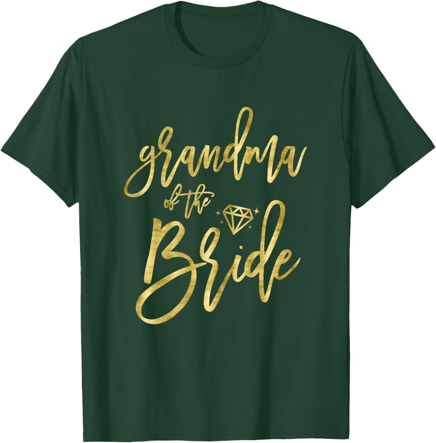 Bridal Party Shirts Grandma Of The Bride Dark Yellow Cute T-Shirt - T-Shirt | Forest