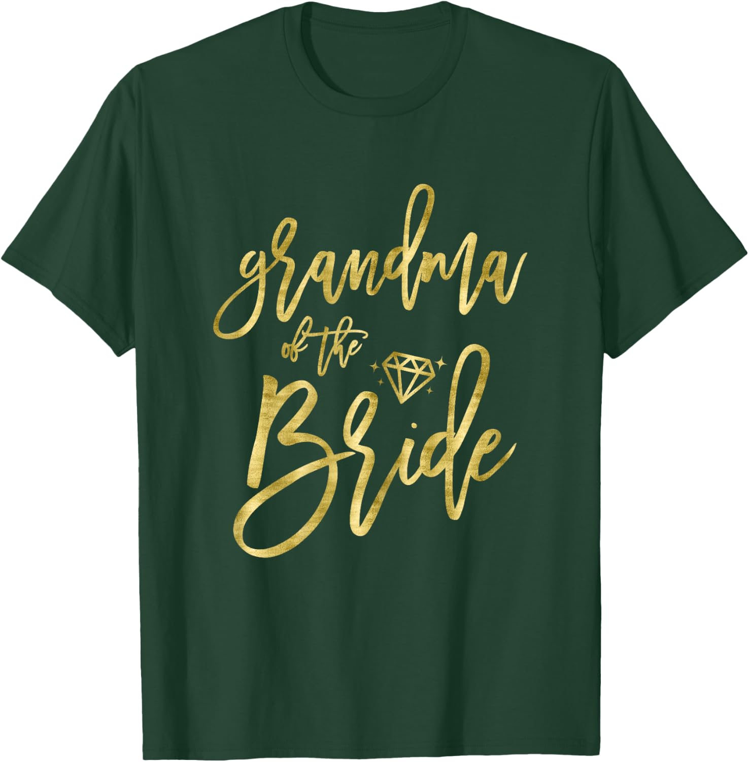 Bridal Party Shirts Grandma Of The Bride Dark Yellow Cute T-Shirt - T-Shirt | Forest