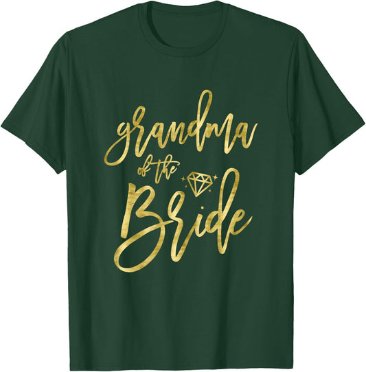 Bridal Party Shirts Grandma Of The Bride Dark Yellow Cute T-Shirt - T-Shirt | Forest