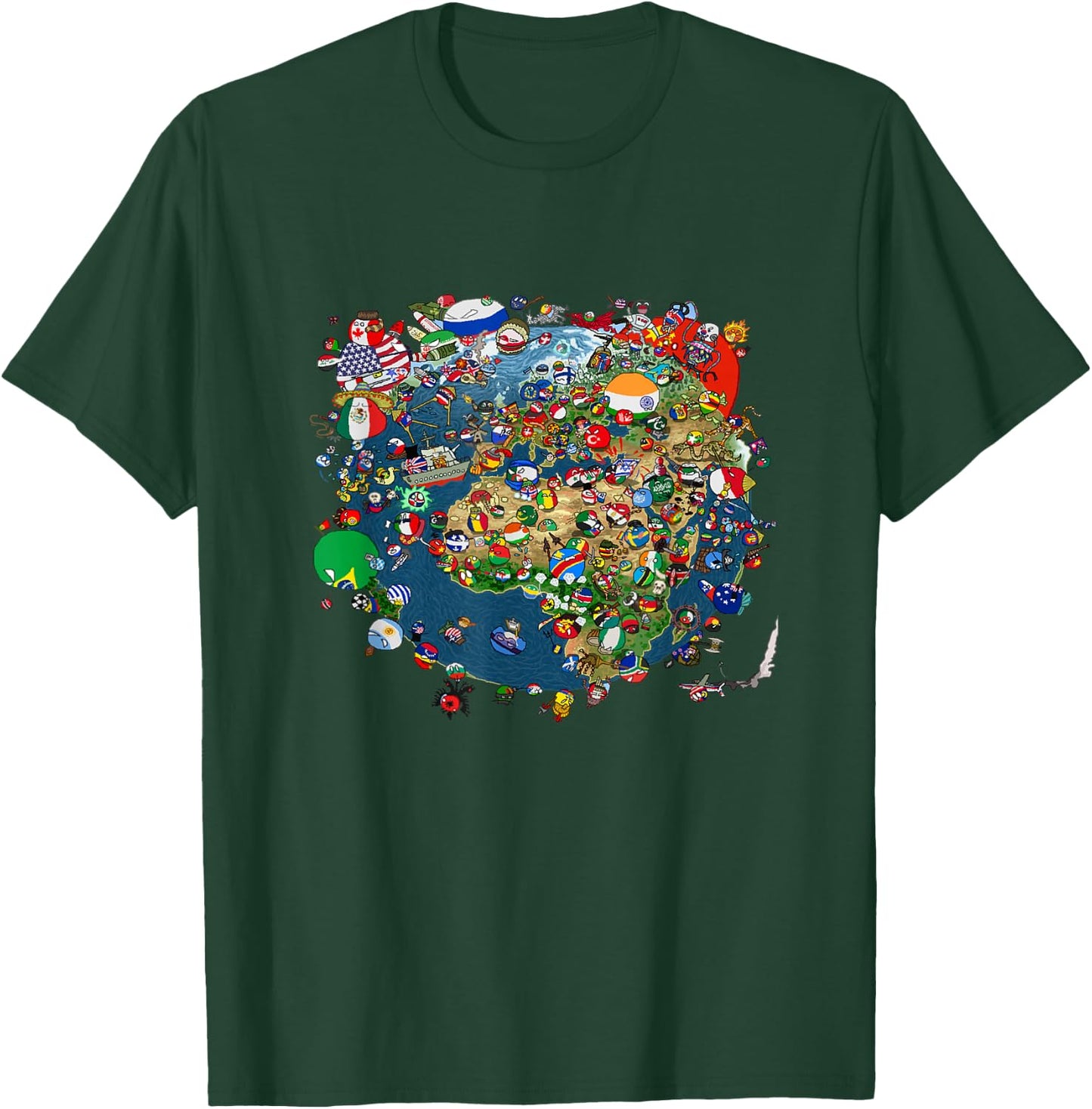 Polandball world T-Shirt - T-Shirt | Forest