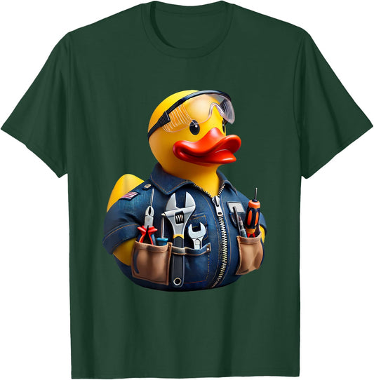 Electrician Rubber Duck Ducky Duckie T-Shirt - T-Shirt | Forest