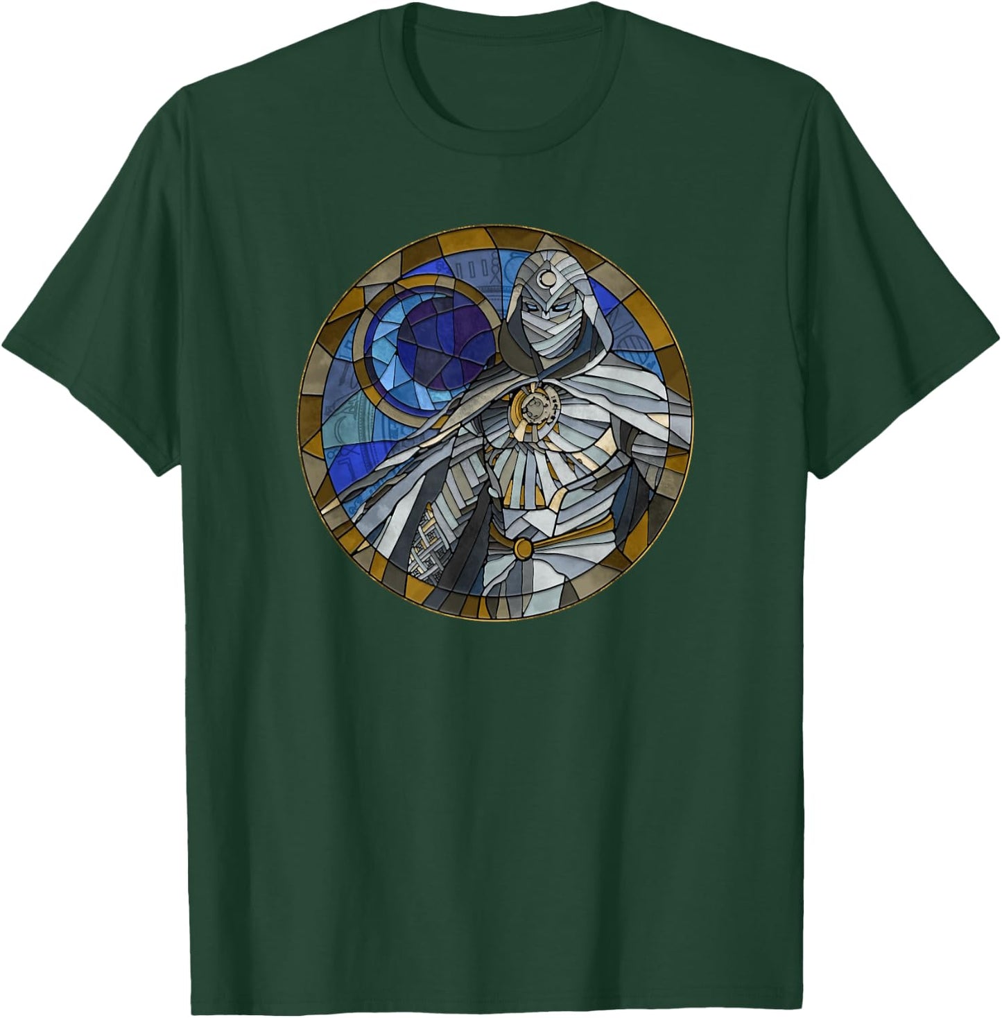 Marvel Moon Knight Stained Glass Poster T-Shirt - T-Shirt | Forest