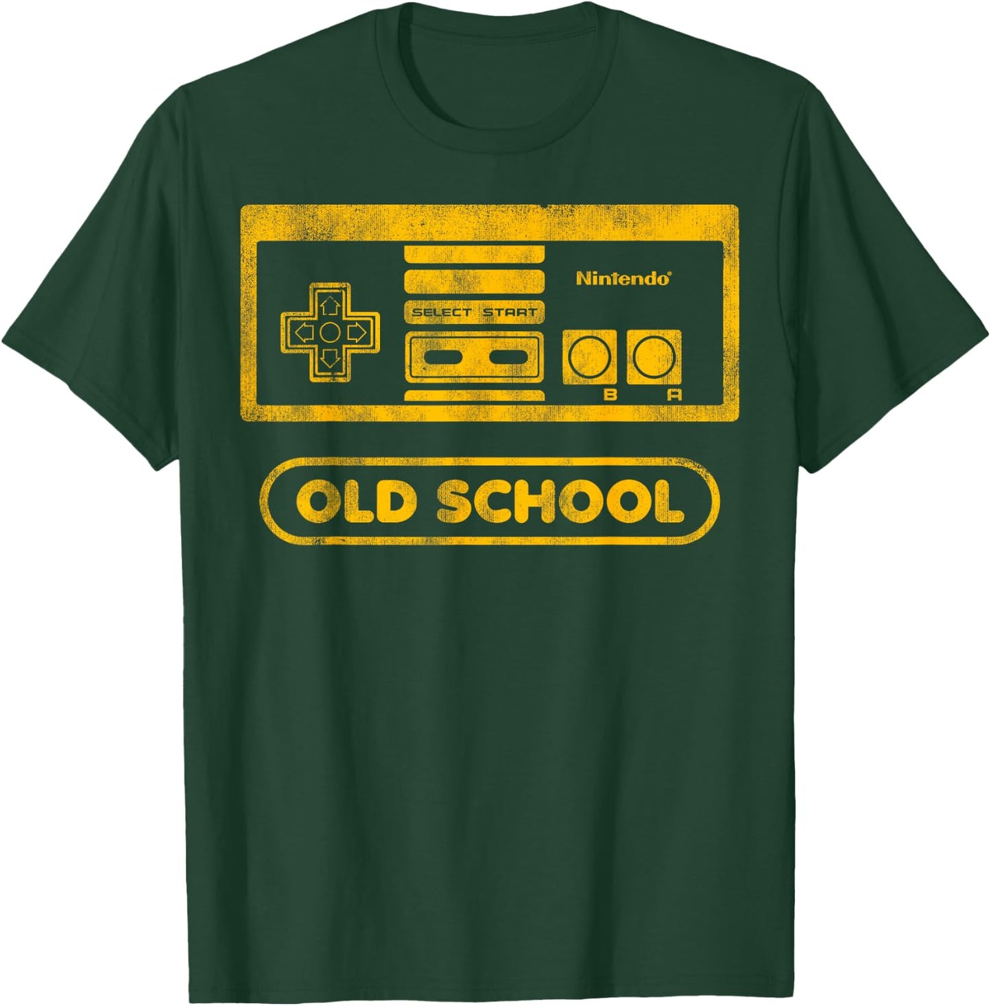Nintendo NES Controller Old School Gold Graphic T-Shirt - T-Shirt | Forest