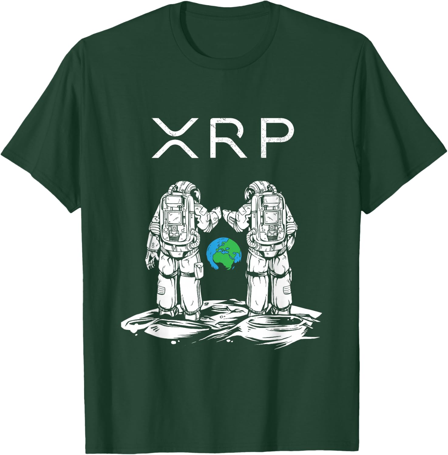 XRP Moon Merch Cryptocurrency Crypto Currency Merchandise T-Shirt - T-Shirt | Forest