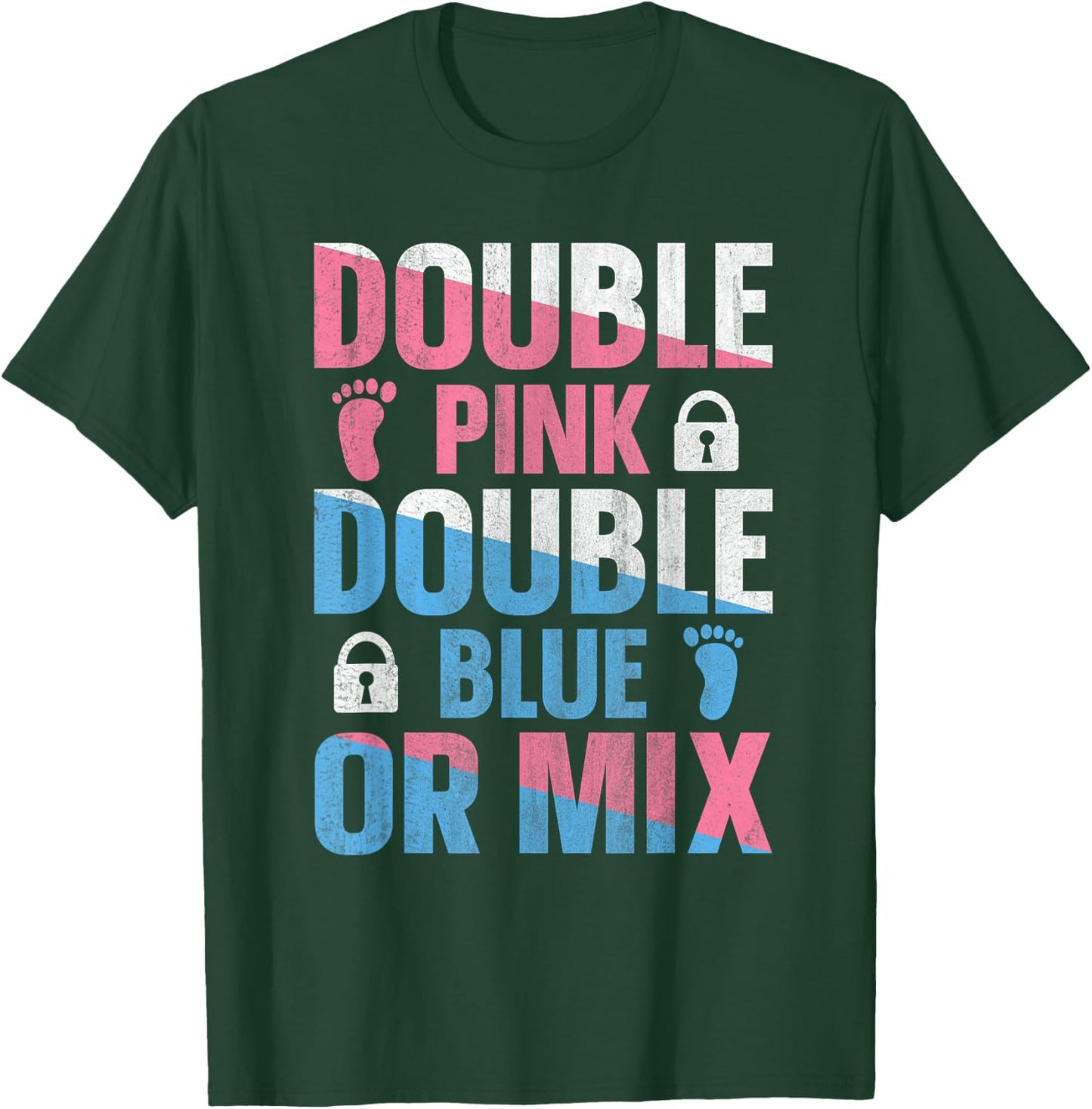 Gender Reveal Twins Quote for a Gender Reveal Twin Dad to be T-Shirt - T-Shirt | Forest