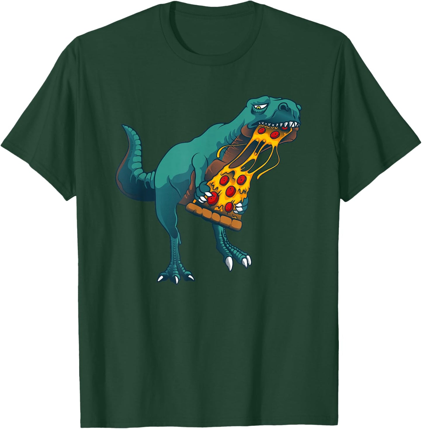 Funny Dinosaur Art Women Dinosaur Pizza Slice Lover T-Shirt - T-Shirt | Forest