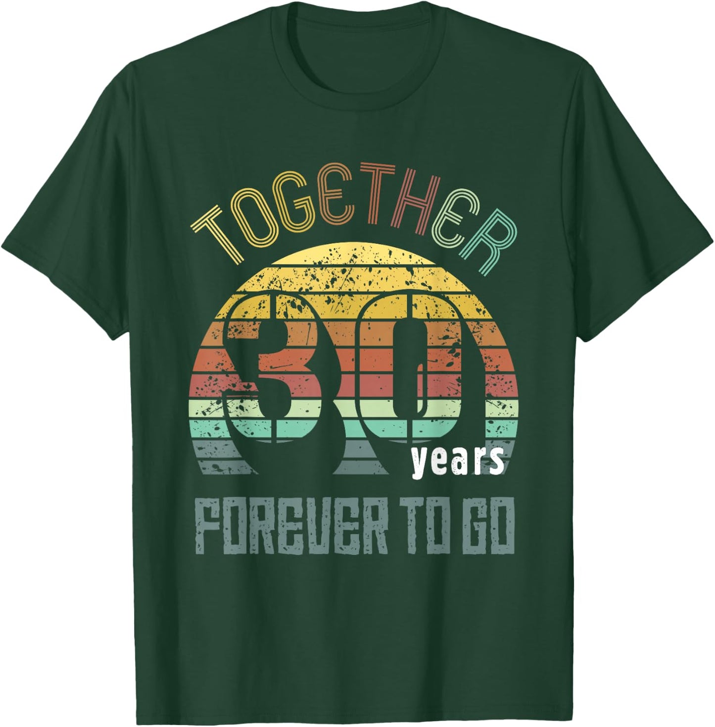 30 Wedding Anniversary for Couple Best 30th Year of Marriage T-Shirt - T-Shirt | Forest