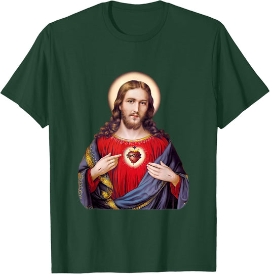 Sacred Heart of Jesus Christ T-Shirt - T-Shirt | Forest
