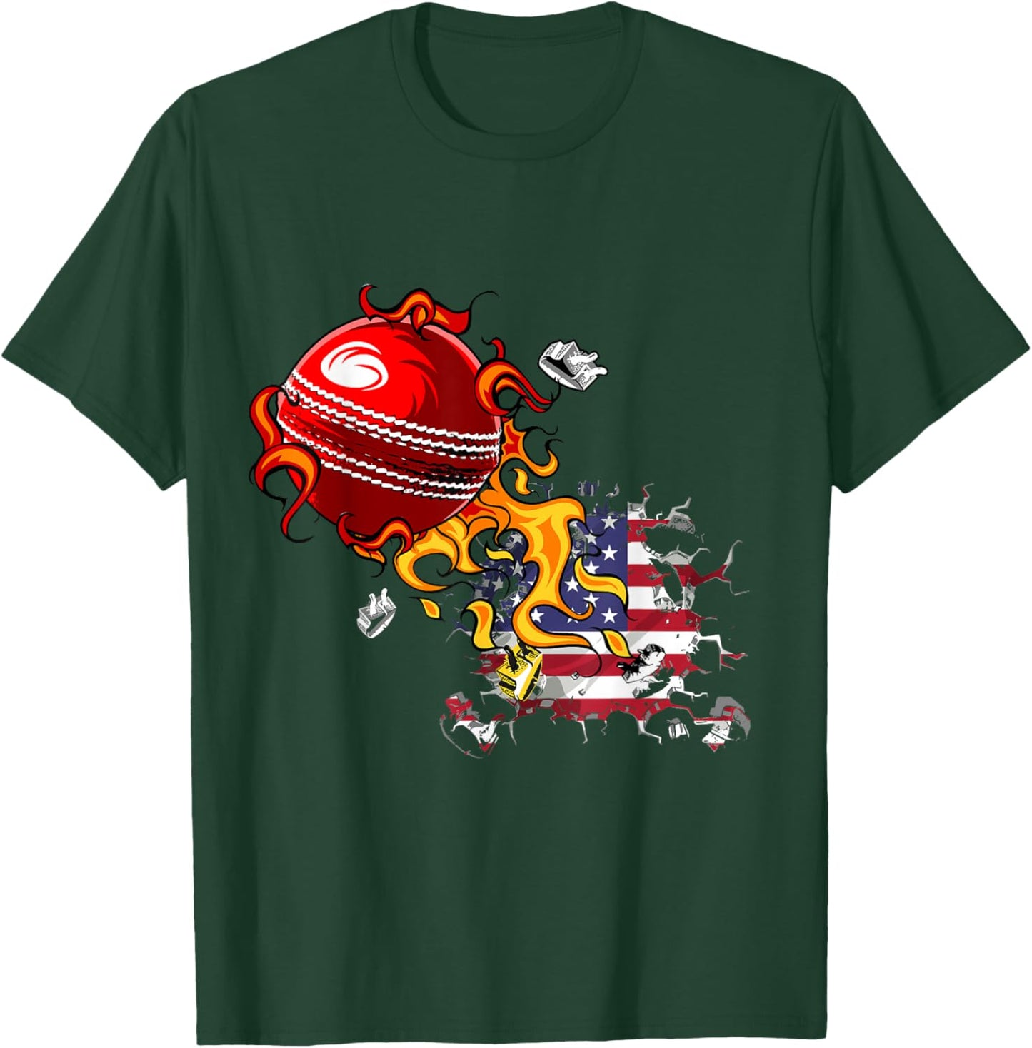 USA Cricket T-Shirt - T-Shirt | Forest