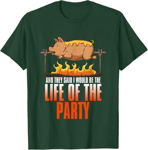 Funny Saying Roasted Pig Rotisserie Pork Lover Food Pun T-Shirt - T-Shirt | Forest