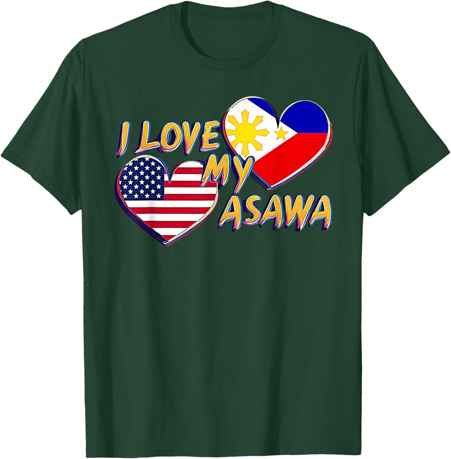 I Love My Filipina Wife American Filipino Asawa Pinay Bride T-Shirt - T-Shirt | Forest