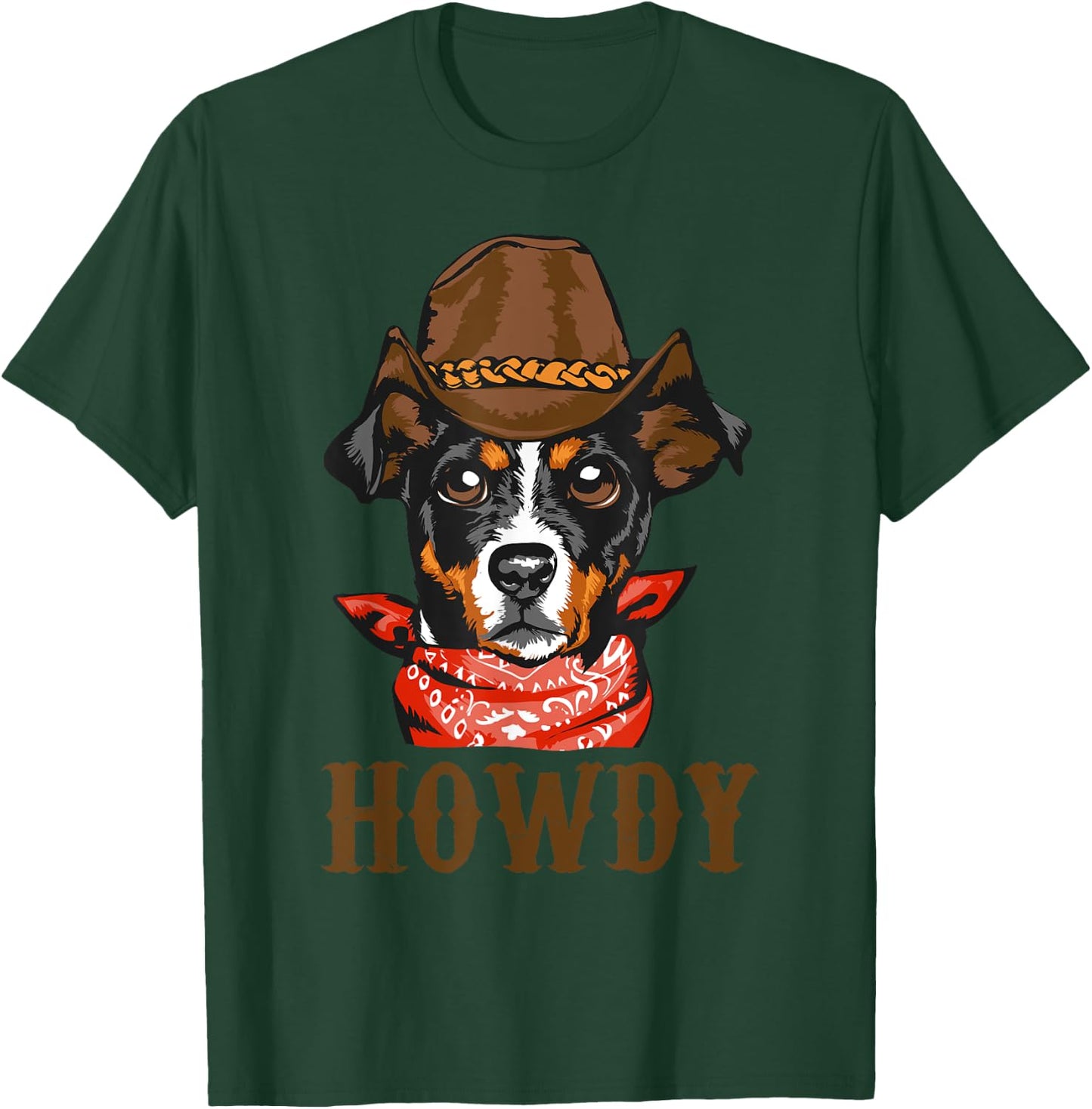 Western Country Southern Cowboy Cowgirl Howdy Dog Lover T-Shirt - T-Shirt | Forest