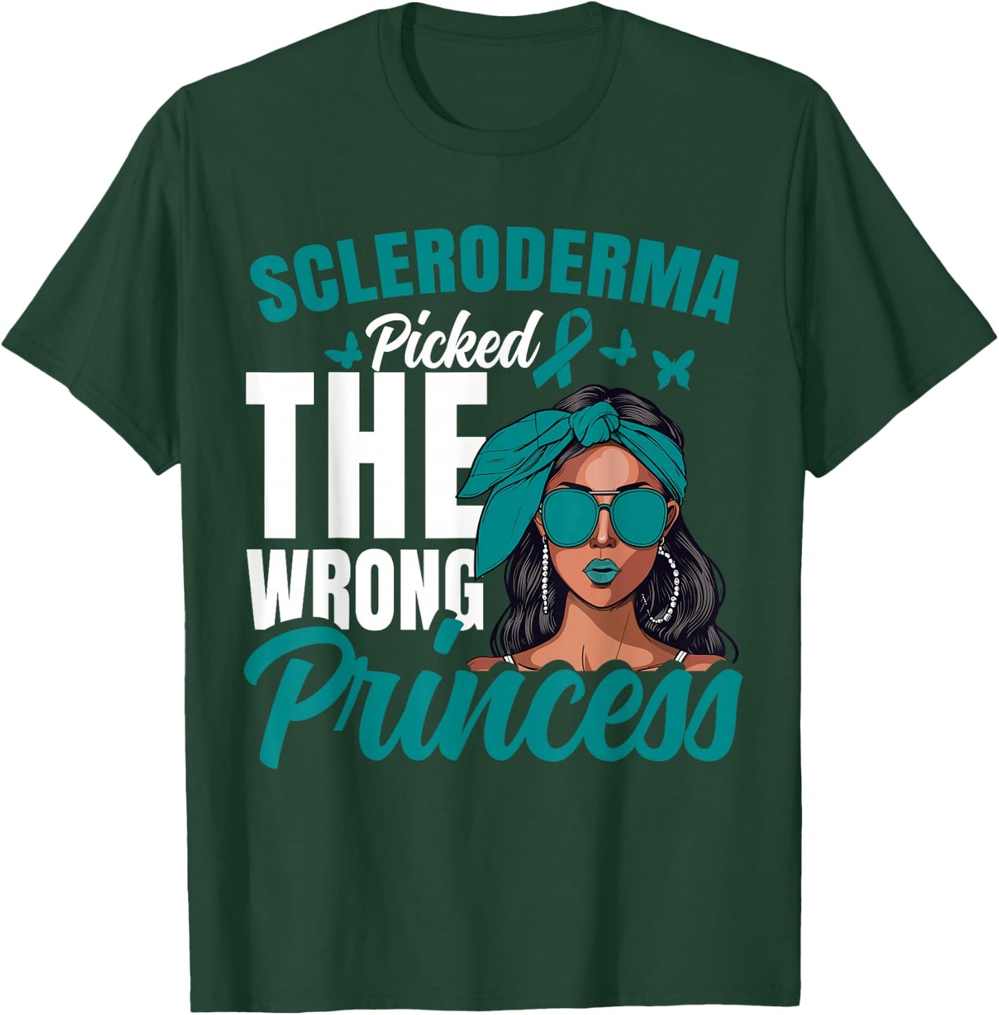 Scleroderma Awareness Princess Survivor Scleroderma T-Shirt - T-Shirt | Forest
