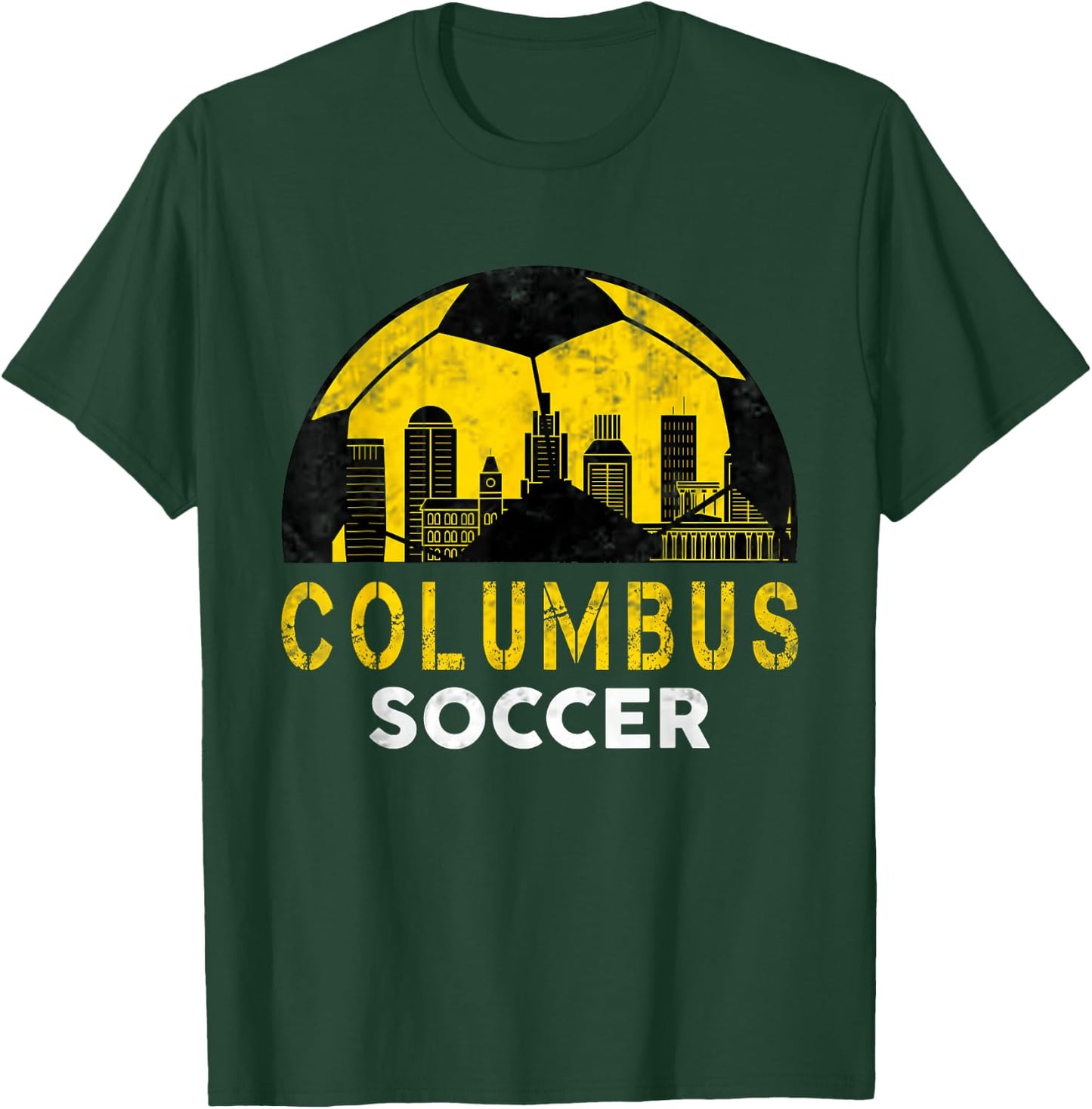Retro Vintage Columbus City Soccer Football Sports Lover T-Shirt - T-Shirt | Forest