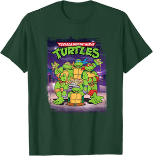 Mademark Black Classic Fit Short Sleeve Teenage Mutant Ninja Turtles Retro T-Shirt - T-Shirt | Forest