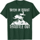 Snowmobile Sled When in Doubt Throttle Out Winter Sports T-Shirt - T-Shirt | Forest