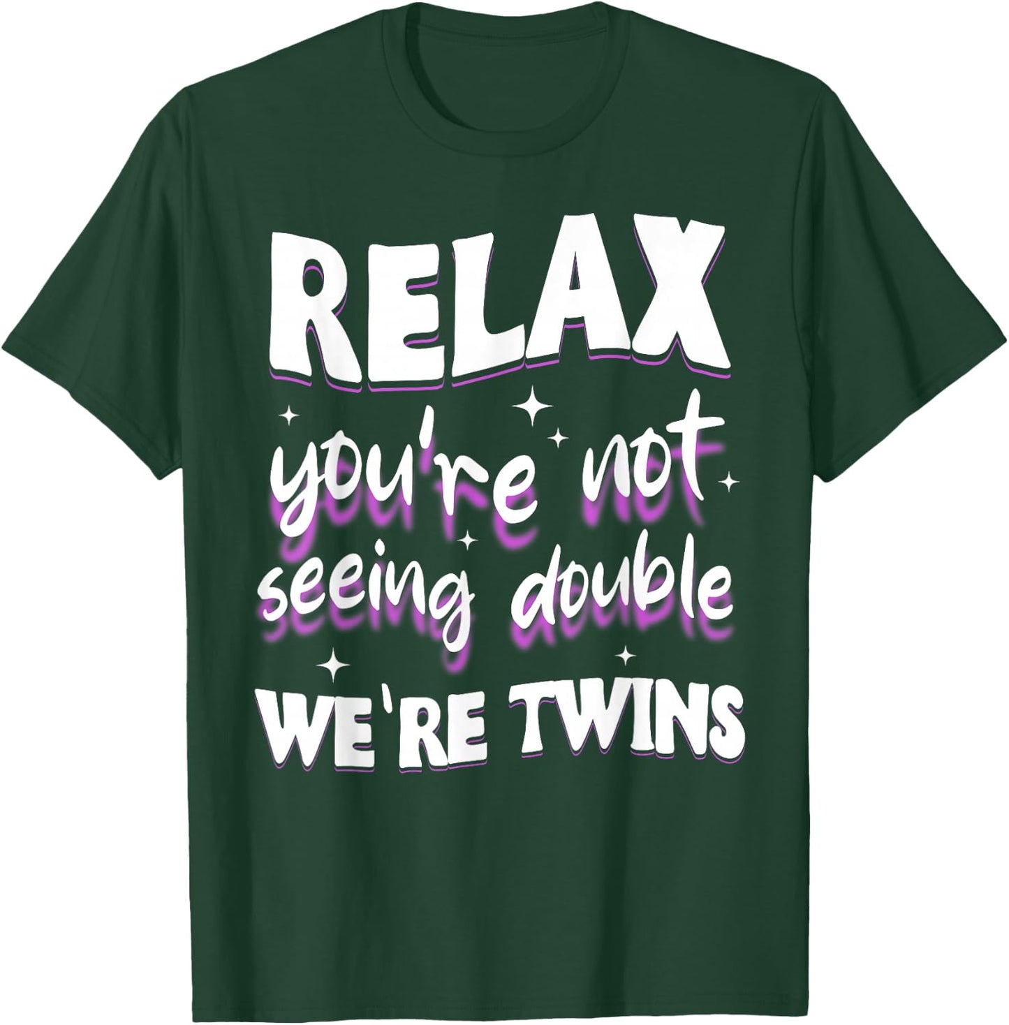 Twin Girls Toddler Kids Twin Sisters Matching Funny Double T-Shirt - T-Shirt | Forest