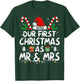 Our First Christmas As Mr & Mrs 2024 Just Married Couples T-Shirt - T-Shirt | Forest