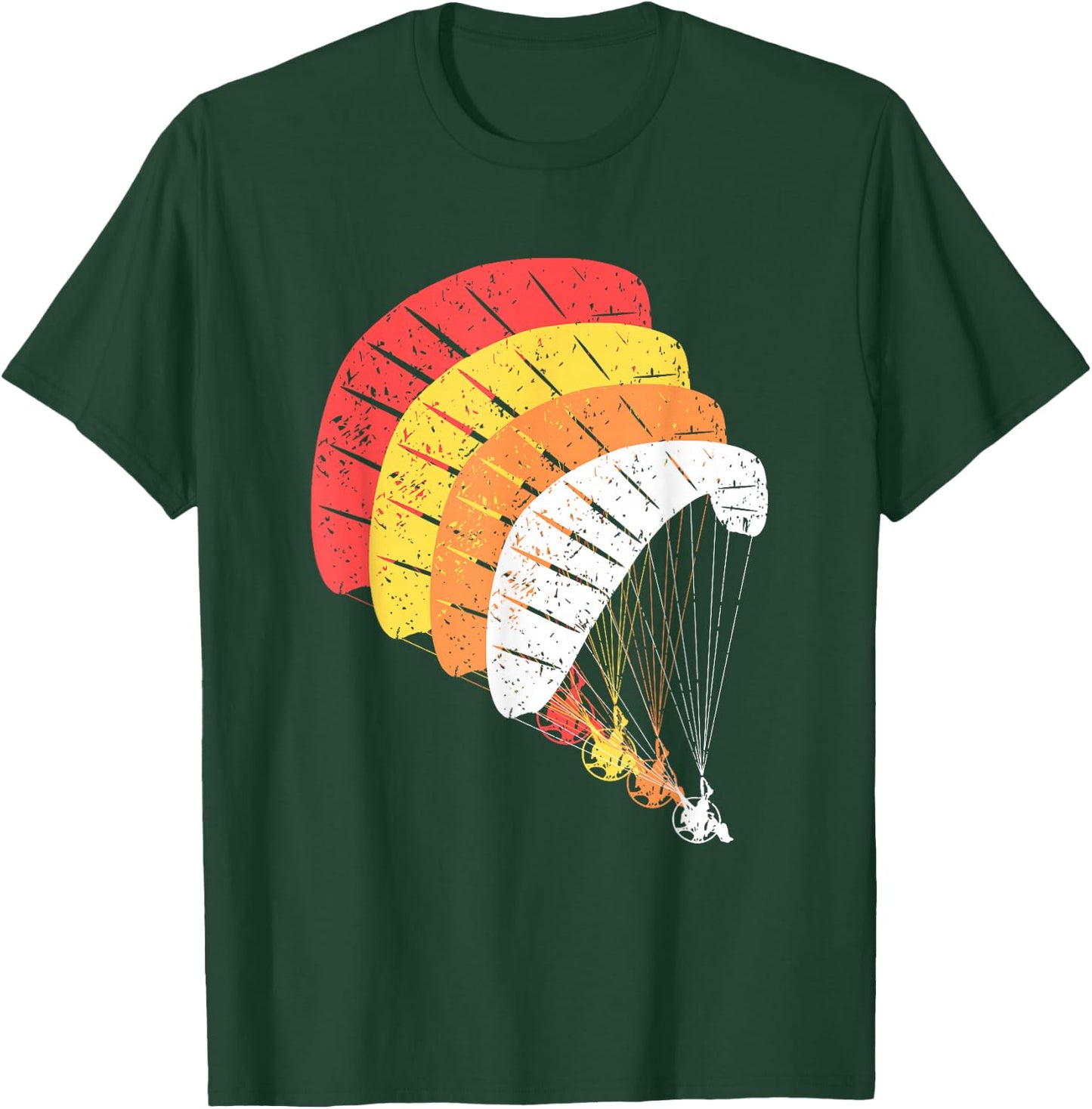 Vintage Powered Paragliding Shirt Paramotor Gift Paraglider T-Shirt - T-Shirt | Forest