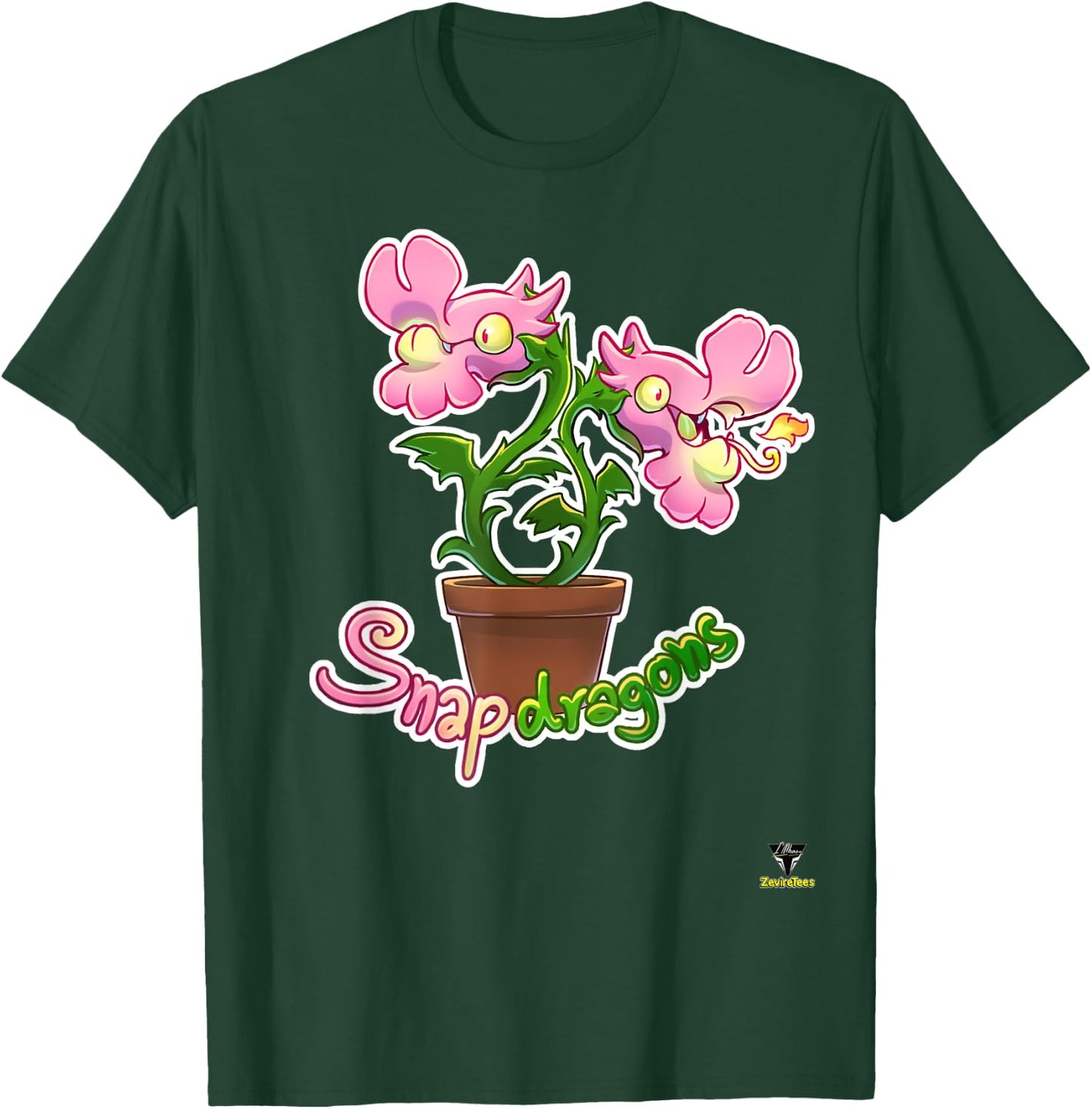 Snapdragons - Dragon Flowers T-Shirt - T-Shirt | Forest