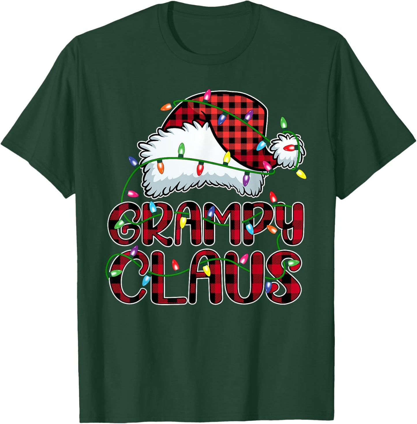 Grampy Claus Shirt Christmas Lights Pajama Family Matching T-Shirt - T-Shirt | Forest