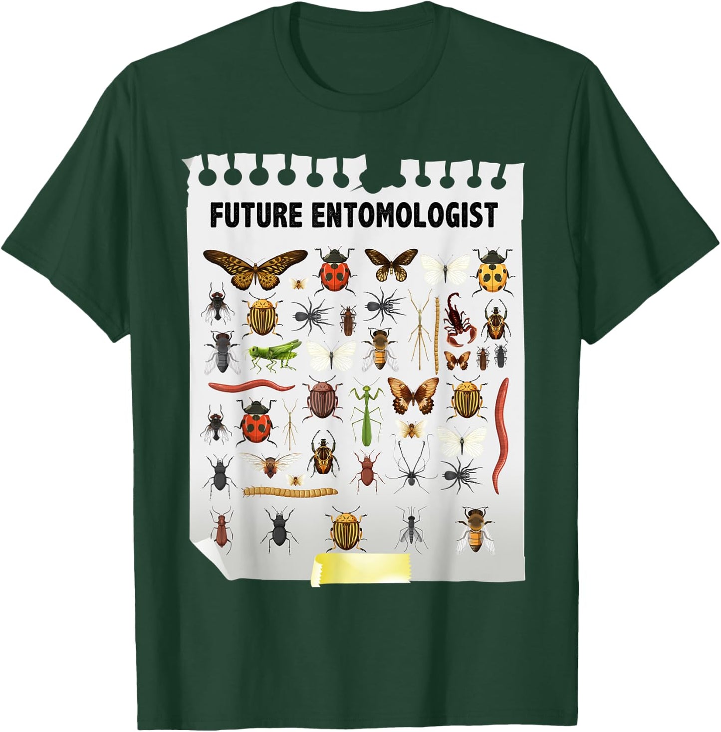 Cute Future Entomologist Insect Chart & Bug Catchers Costume T-Shirt - T-Shirt | Forest