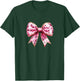 Cute Pink Leopard Bow Graphic & Teen Girls T-Shirt - T-Shirt | Forest
