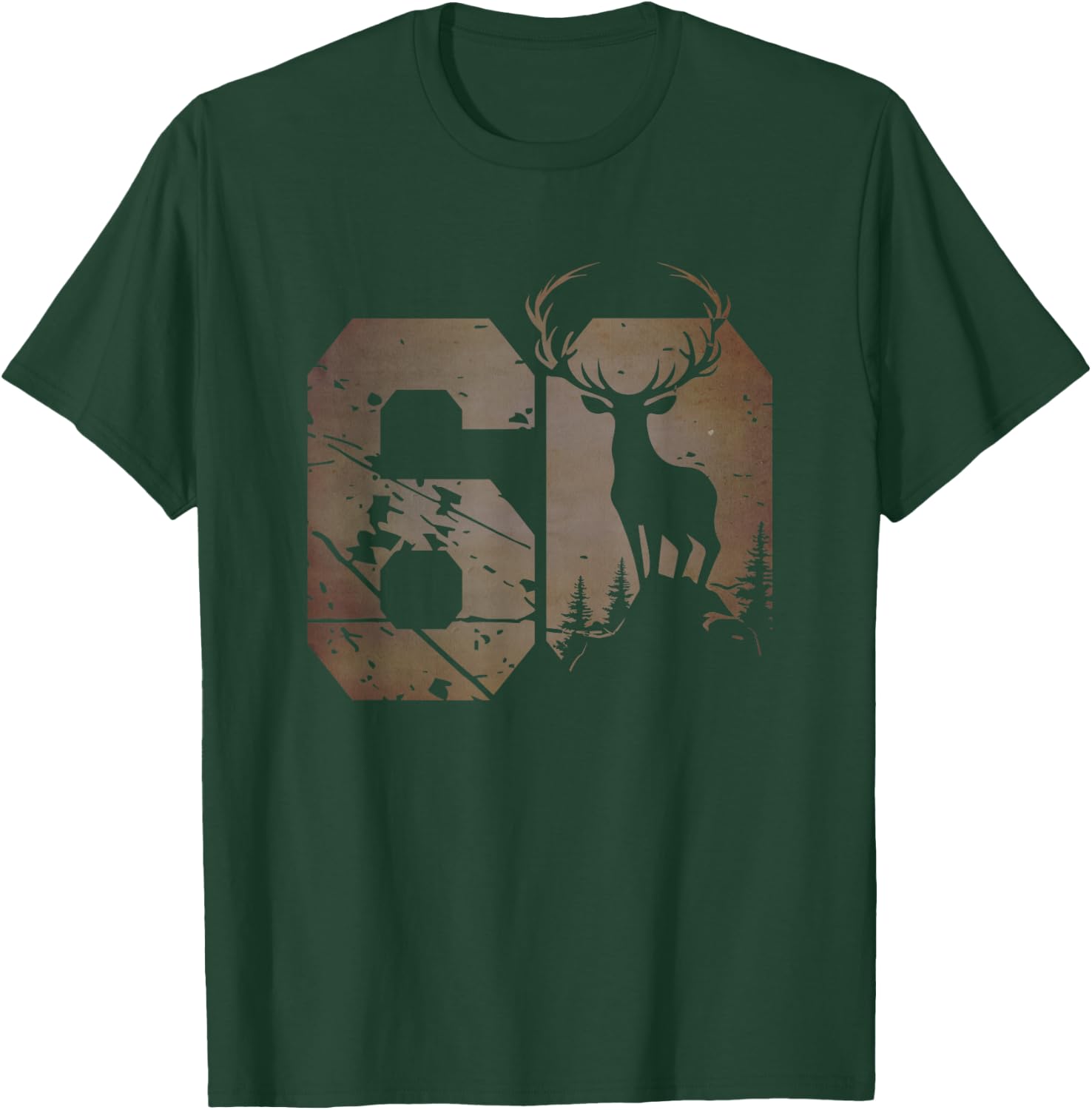 Deer motif for hunter 60th birthday or anniversary T-Shirt - T-Shirt | Forest