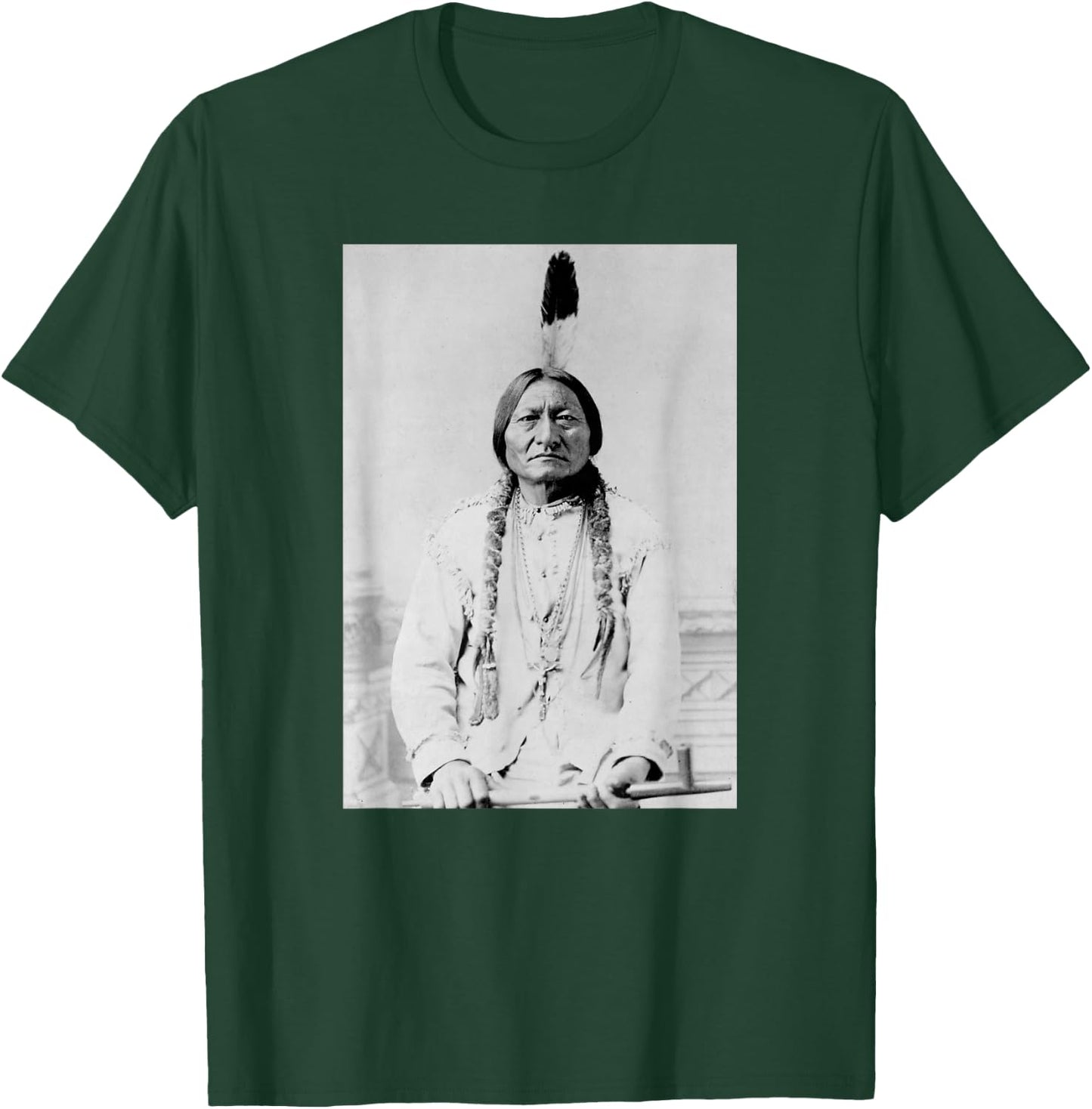 Sitting Bull Native American Chief Photo Lakota Sioux T-Shirt - T-Shirt | Forest