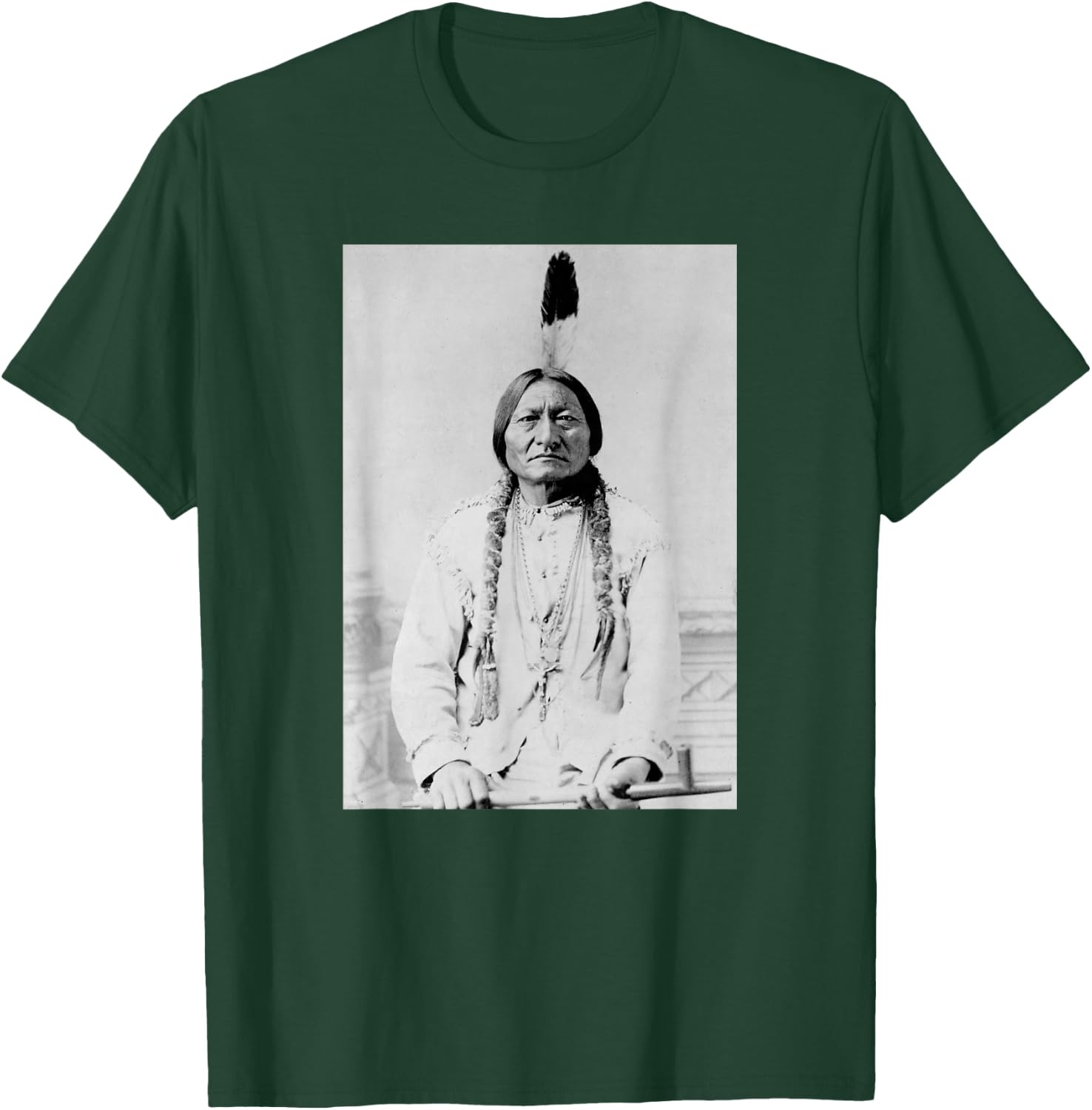 Sitting Bull Native American Chief Photo Lakota Sioux T-Shirt - T-Shirt | Forest
