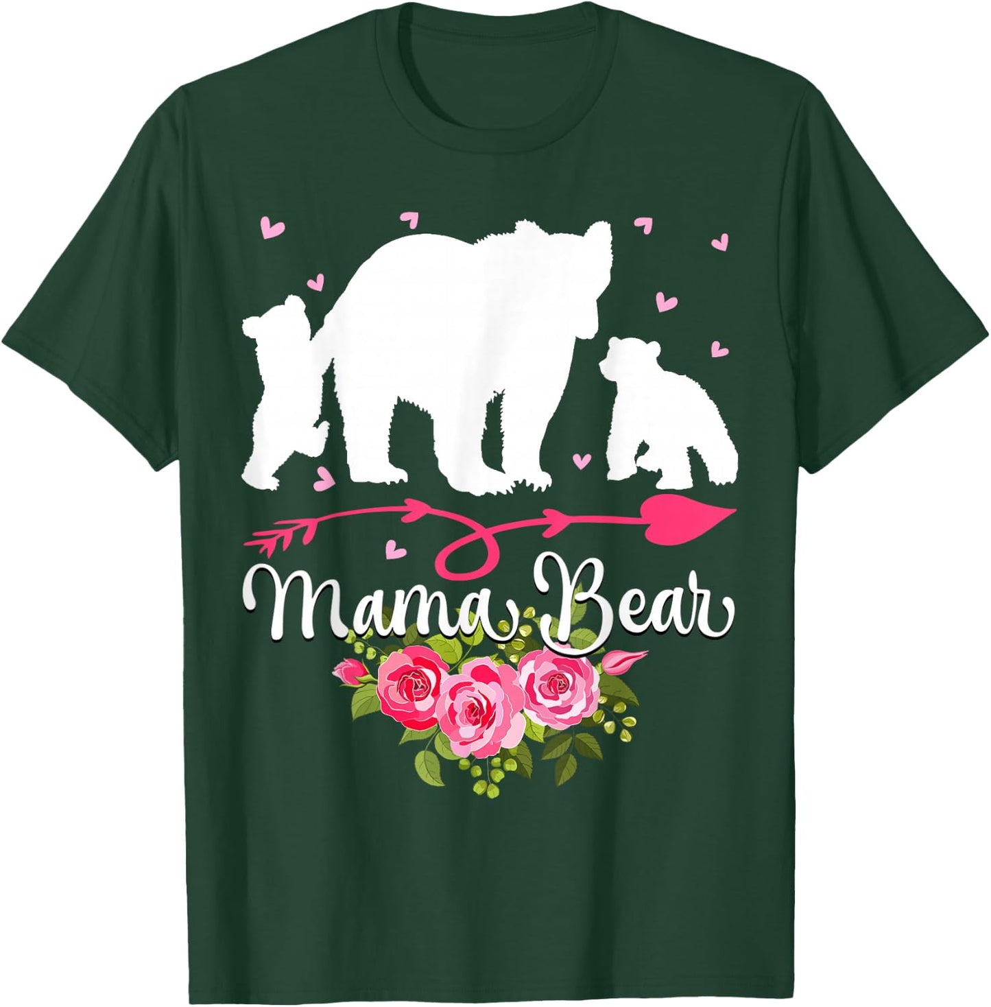 Mothers Day Mama Bear With 2 Cubs Cute T-Shirt - T-Shirt | Forest