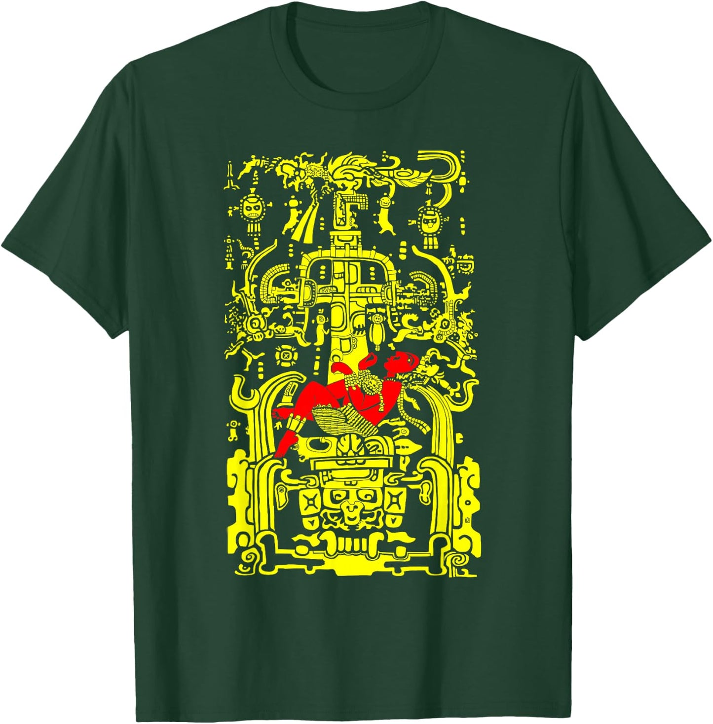 Mesoamerican Astronaut – Pre-Columbian Art Inspired Design T-Shirt - T-Shirt | Forest