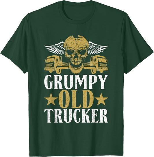 Grumpy old Trucker Truck Driver T-Shirt - T-Shirt | Forest