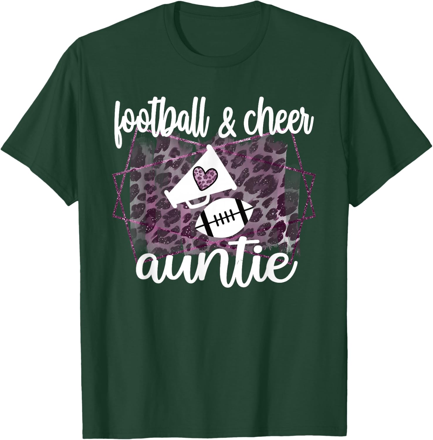 Proud Football & Cheerleading Cheer Aunt T-Shirt - T-Shirt | Forest