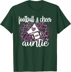 Proud Football & Cheerleading Cheer Aunt T-Shirt - T-Shirt | Forest