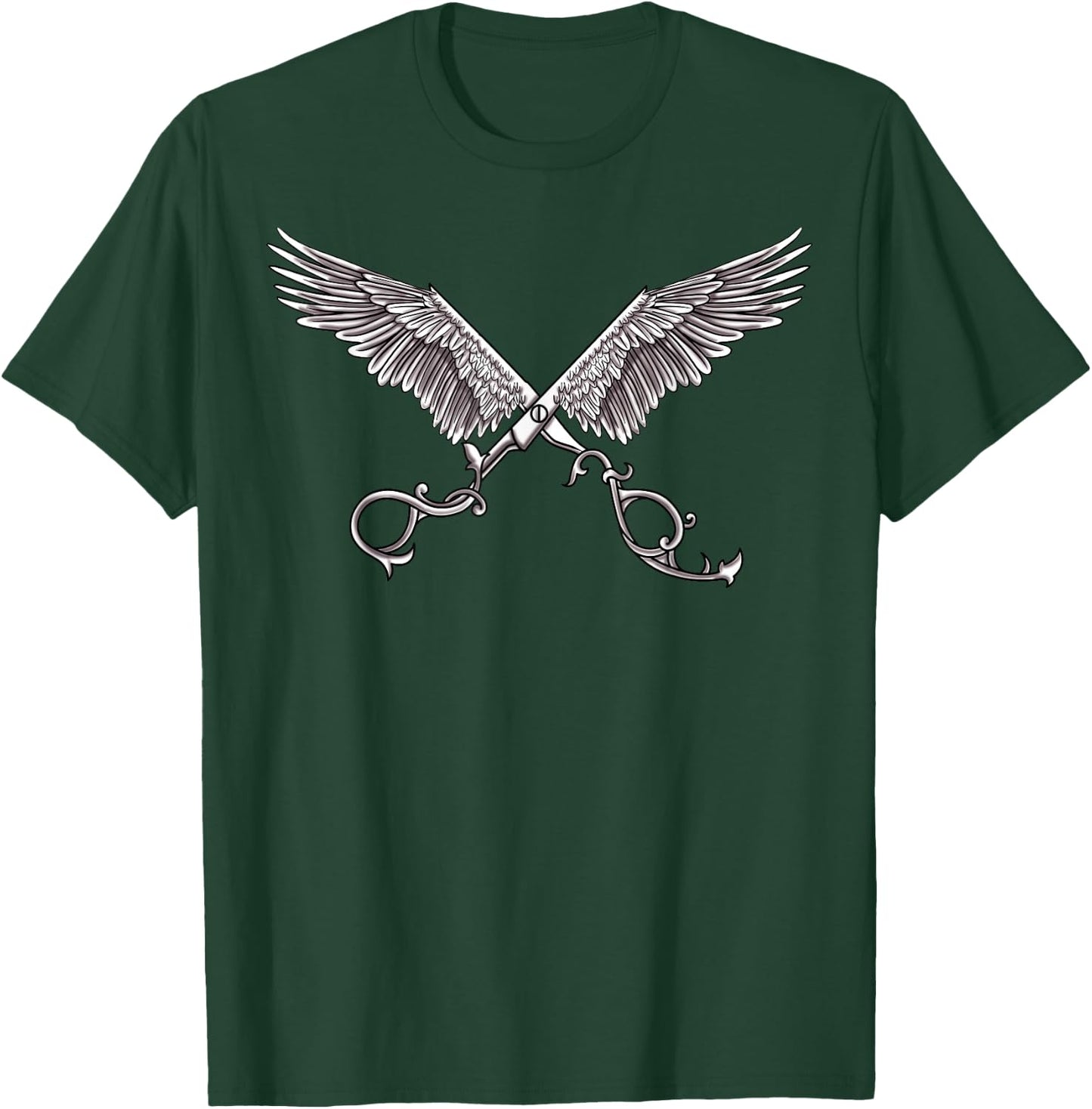 Hairdressing Scissors with Wings Tattoo Art Hairdresser T-Shirt - T-Shirt | Forest